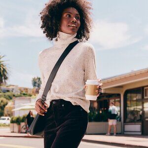 Lands End Women's Cashmere Turtleneck Sweater, L